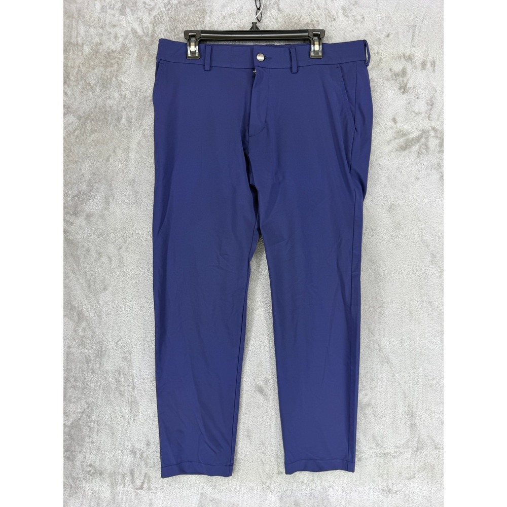 KJUS Iver Tailored Fit Golf Pants Mens 35x32 Blue Technical Stretch Trousers